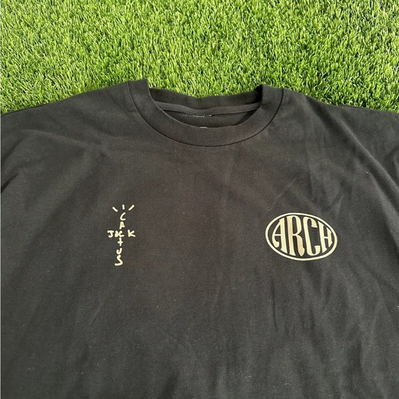 Travis Scott x Virgil Abloh c/o Cactus Jack Off White Nike Black Tee - Picture 4 of 8